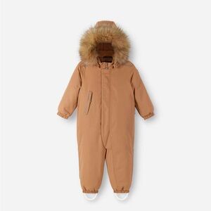 Reima perfect condition Orange Hooded Snowsuit with Fur Trim